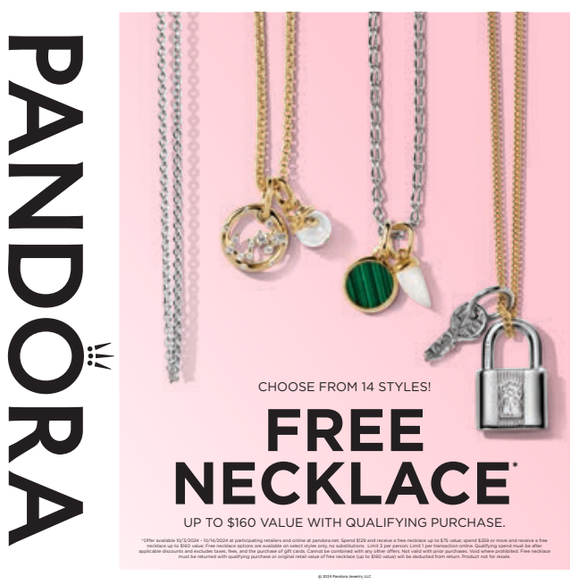Free Necklace at Pandora icon